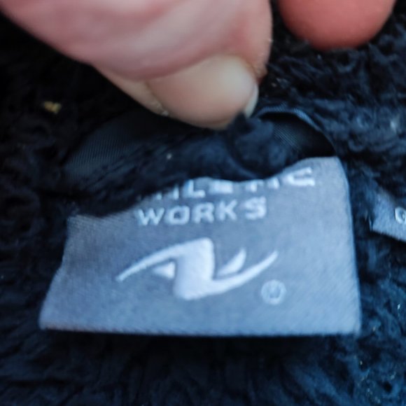 Athletic Works Sherpa fluffy sweatshirt black women's size L - Picture 7 of 8